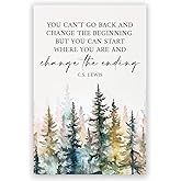 Motivational Office Wall Decor CS Lewis Quote Inspirational Wall Art Positive Affirmations Canvas Prints Encouraging Motivational Posters For Office Bedroom Living Room Home 12x18in Unframed