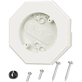 Siding Mounting Block, Siding Mounting Kit with Built-in Electrical Box, Vertical Lamps Mounting Plate Siding Light Blocks for 1/2 inch Lap Siding, White