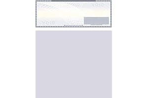 COMPUCHECKS 500 Blank Check Stock - Check on Top Art Deco- Paper Weight # 70"High Security" Check Paper Dark Blue Art Deco