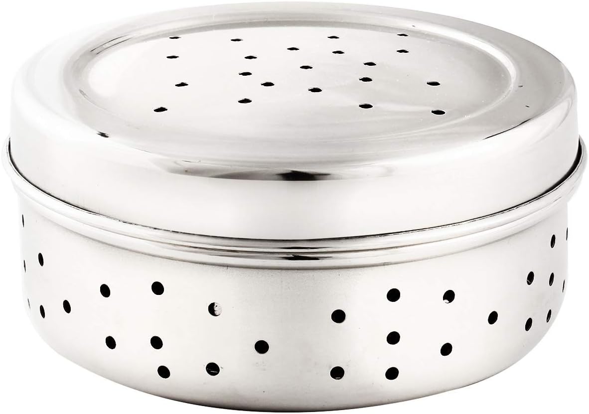 Sharda MetalsStainless Steel Coriander Dabba, Silver