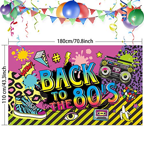 80 S Party Decorations Extra Large Fabric Back To The 80 S