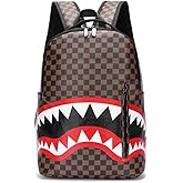 16" Premium PU Leather Backpack – Sleek, Lightweight & Multi Daypack for Laptop (Drak Brown, One Size)