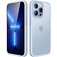 JETech Matte Case for iPhone 13 Pro Max 6.7-Inch, Shockproof Military Grade Drop Protection, Frosted Translucent Back Phone Cover, Anti-Fingerprint (Sky Blue)