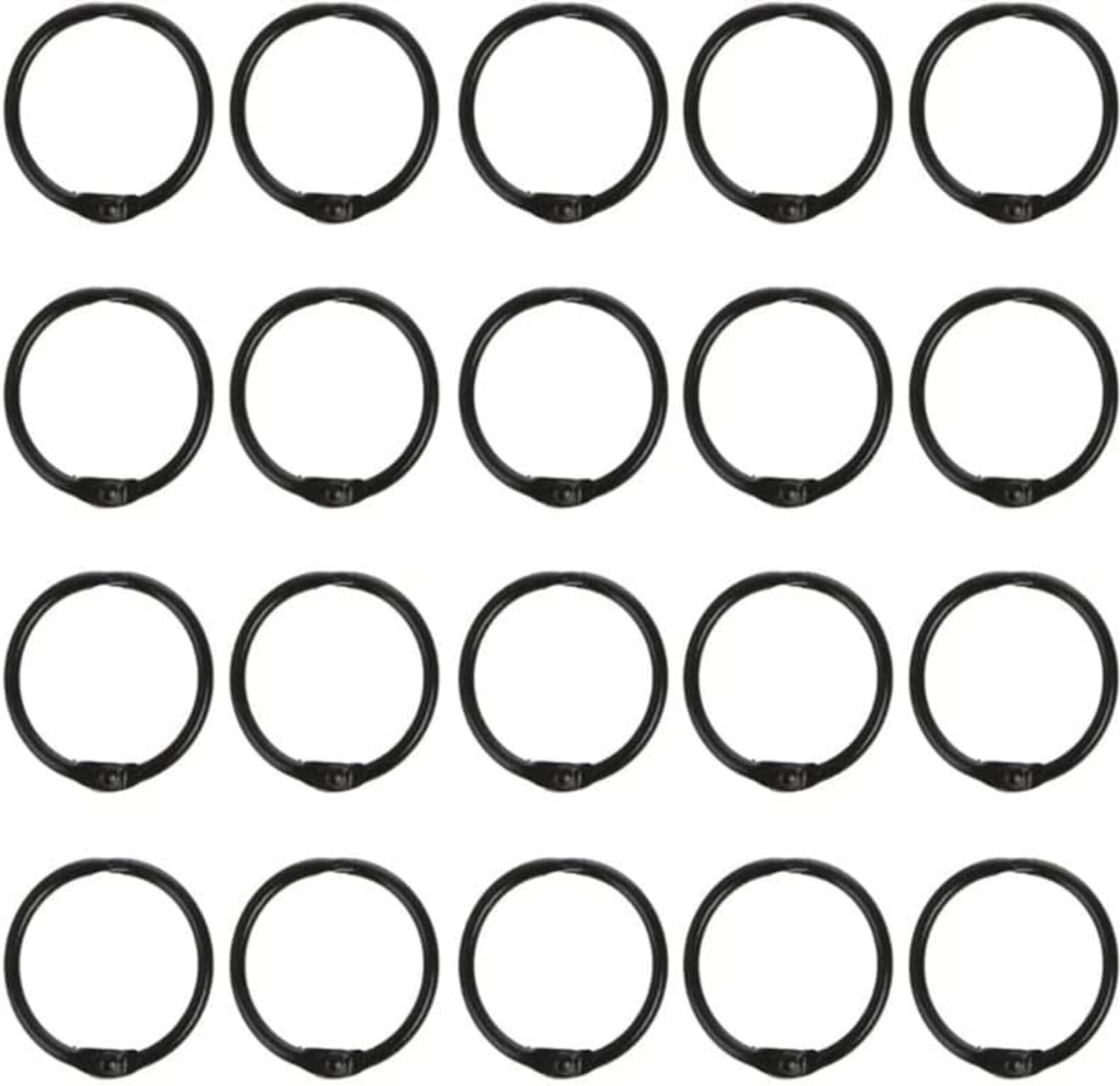 20PCS Metal Binder Rings, Index Card Rings 3cm Metal Loose Leaf Binder Rings Book Rings Open Card Rings Key Chains