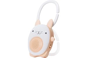 WavHello Portable Baby Sleep Soother - Rechargeable Bluetooth Noise Machine Travel Sound Speaker Great for Cribs, Strollers, Car Seat and More - Bella The Bunny Soundbub, White