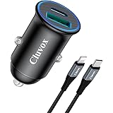 Cluvox USB C Car Charger, 20W PD Fast Charging [Mini & All Metal] Car Adapter Compatible for iPhone 13 Pro Max/mini/12/11/XS/