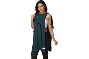 Throzzem Women's Post Shoulder Surgery Hospital Gown Tear Away Adaptive Clothing Full Side Open Snaps Maternity Delivery