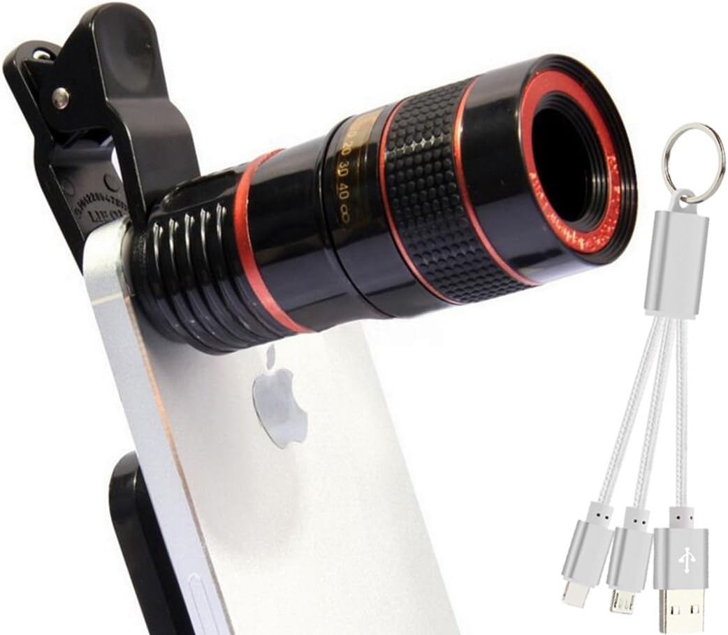 2-in-1 Smartphone Objektiv Set - 0.45x Weitwinkel & 12.5x Makro Für Bessere Handyfotos