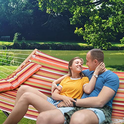 ECOTOUGE Double Hammock with Stand Included, 13FT Heavy Duty - Main Image