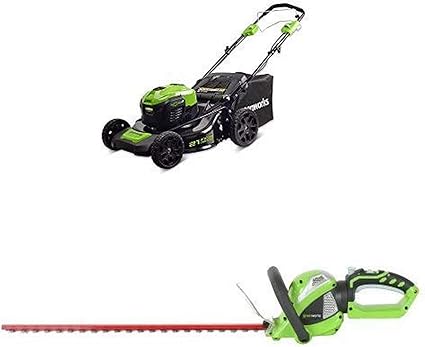 cordless lawnmower and trimmer