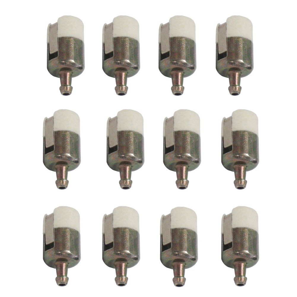 OxoxO (pack of 12 Fuel Filter Compatible with Walbro 125-527 Echo 131-205-07320 Robin 3112 Shindaiwa T230 T231 Stihl FC75 FS85 String Trimmer/Edger/Backpack Blower