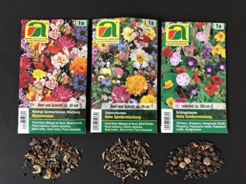 3 variedades | Surtido de semillas de flores | Set para flores de ...