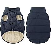 ASENKU Dog Winter Coat - Waterproof Windproof Dog Jacket, Warm Snowproof Doggie Puffer Vest for Cold Weather, Lightweight Snow Coats for Small Medium Large Dogs(M, Blue)