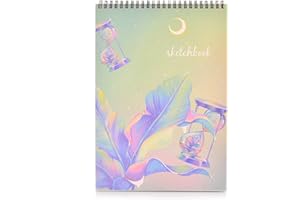MEMX Sketch Book for Kids, 8”X11.5” 100 Pages(110gsm), Spiral Bound Artist Sketch Pad, Durable Acid Free Sketchbook for Painting, Sketching or Doodling, Best Gifts for Drawing Boys and Girls, White