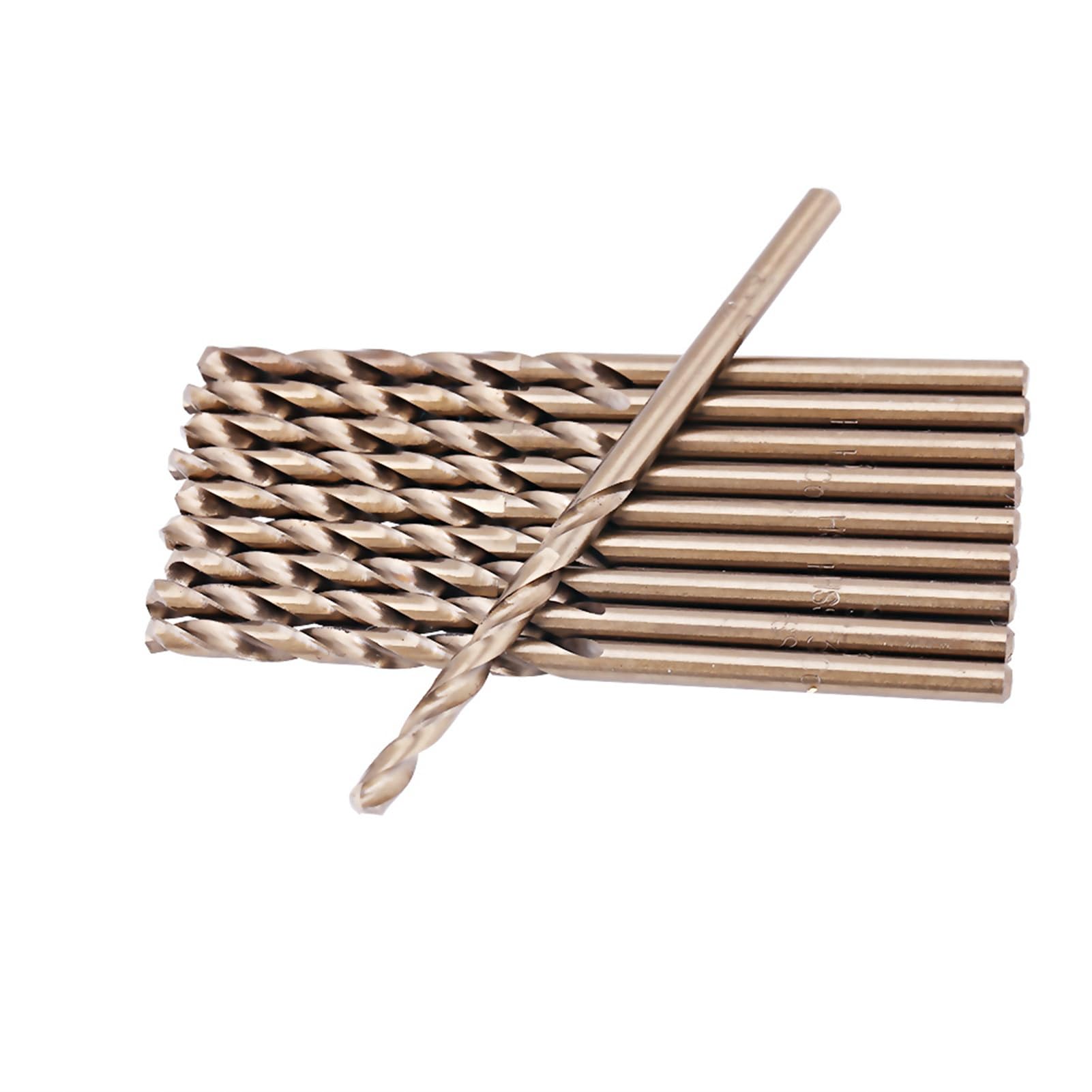 M35 HSS Cobalt Drill Bits Set, High Speed Steel, 10-Piece Set for Stainless Steel Drilling(5mm)