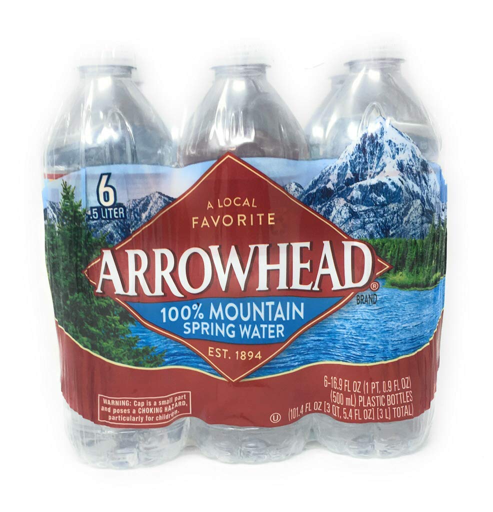 Photo 1 of Arrowhead Mountain Spring Water Bottles, 12 Pack - Still Bottled Water with Naturally Occurring Minerals for Taste - 16.9 Fl Oz-------------BB 1/31/27