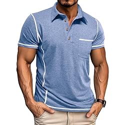 Men's Casual Polo Shirts Classic Short Sleeve