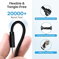 CLEEFUN Long USB C Cable, [26ft/8m] USB A 2.0 to