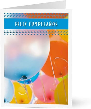 Amazon Hallmark ビジネスバースデーカード スペイン語のお客様向け 誕生日バルーン スペイン語 グリーティングカード25枚入り グリーティングカード 文房具 オフィス用品