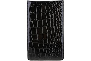 Yosoo PU Scorecard Holder Softable Leather Score Card Holder Leather Log Book Handmade Yardage Book Cover for Scoring(Black)