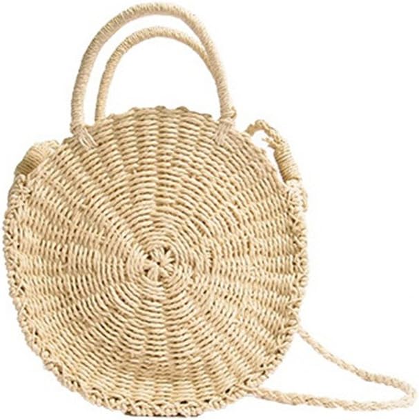 woven round handbag