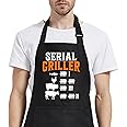 Yctsecha Funny Aprons for Men with Pockets, Mens Aprons for Cooking BBQ Chef, Grilling Gifts for Dad Birthday