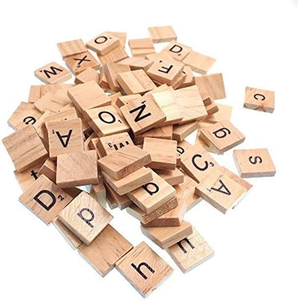 Raylinedo® 200X Wooden Scrabble Tiles Letter Alphabet Scrabbles Number