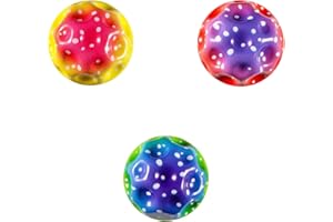 AIKESIWAY Super High Jumping Ball, Bouncy Balls for Kids/Children's Sensory and Athlete Training (Dazzling, 3)