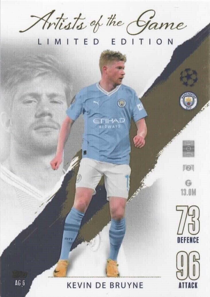 Topps Match Attax 2023 2024 Kevin De Bruyne Artists of the Game Limited Card