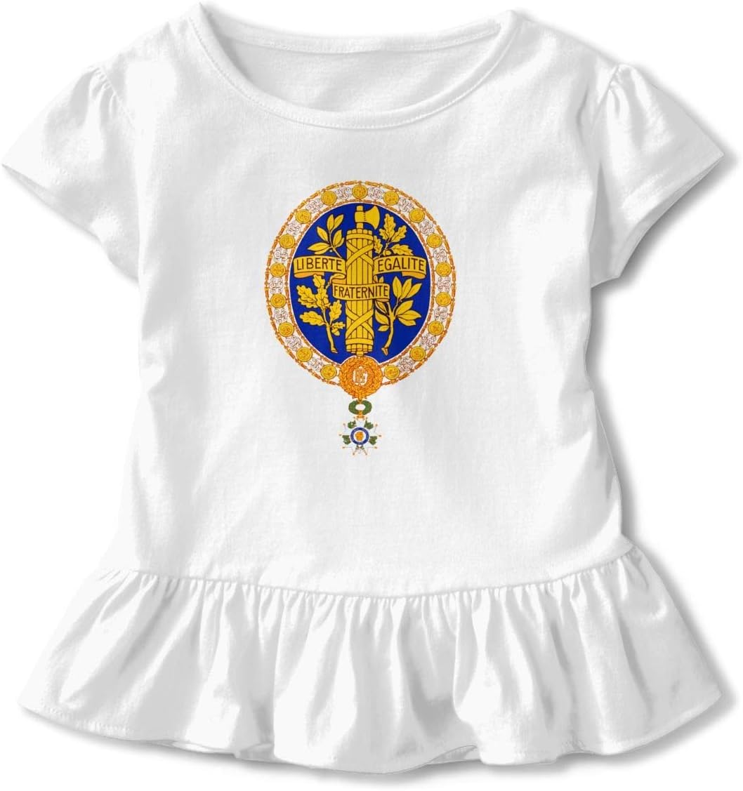 sport outdoor 003 Emblem The Ryukyu Republic Little Girl 2-6 Years Cotton Falbala Short Sleeve
