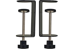 Jhanw 3 inch C-Clamp with Four Small Holes in the back, 2-Pack Adjustable Desk C Clamps for Range 0.35"~3.37", Versatile Clamp for Brake, Parts Assembly, Fastening, Welding, Woodwork, Metal Work
