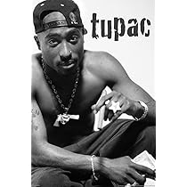 Tupac Posters 2Pac Pôster Tupac Smoking Blunt Anos 90 Hip Hop