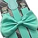 4everStore Unisex's Bow tie & Suspender Sets (Mint Green (Teal))