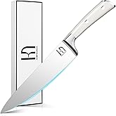 KnifeSaga Japanese Chef Knife 8 Inch Professional for Kitchen, High Carbon Stainless Steel Chopping Knife for Vegetable, Razor Sharp Cooking Knife for Meat Cutting with Full-tang Handle