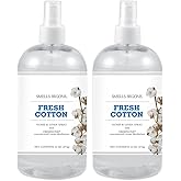 SMELLS BEGONE Air Freshener Home & Linen Spray - 16 oz, Pack of 2 - Odor Eliminator - Made with Essential Oils (Fresh Cotton)