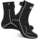 Gimilife Neoprene Socks, 3MM Water Socks for Women Men, Diving Wetsuit Sock for Beach Volleyball Snorkeling Surfing