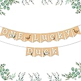 One Lucky Duck Banner One Lucky Duck Birthday Decoration Mallard Duck 1st Birthday Decoration for Boys First Birthday Decor Baby Shower Supplies