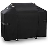 KINGLY Heavy Duty 58 Inch Grill Cover for Weber Genesis 300 & Genesis II 300 Series,600D Waterproof Fade Resistant BBQ Gas Grill Cover for Outdoor Grill with Straps,Compared to Weber 7130