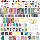 Slime Supplies kit, 133 Pack Slime Kits Include Fishbowl Beads, Pearl, Floam Beads, Glitter Jars, Confetti, Slime Charms, Slime Tools, Slime Containers, DIY Art Craft for Homemade Slime
