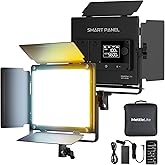 Mettlelite SPL210B Bi Color LED Video Light with APP Control, 3200K-5600K, CRI TLCI 96+, Dimmable Photography Studio Lighting with U Bracket, Barndoor and Carrying case, for Photography/Video/Stream