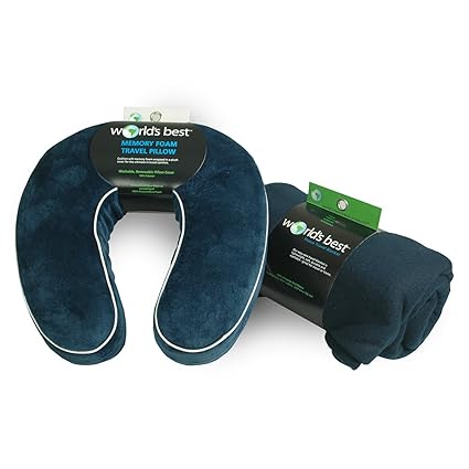 World S Best Pillow And Blanket Travel Pack Memory Foam Neck