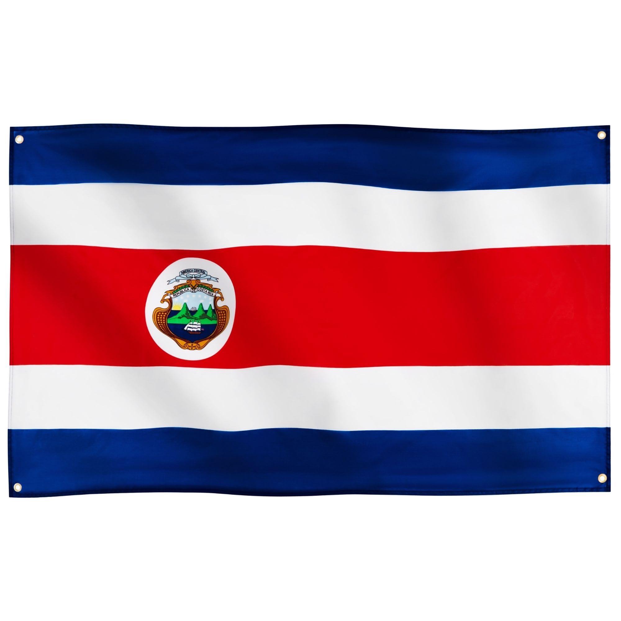 Runesol Costa Rica Flag, 91x152cm, 3ft x 5ft, 4 Grommets, Eyelet In Every Corner, Costa Rican Flag, Tiquicia, Democracy Day, Premium Flags, Latin America, Inside, Outside, Banner, Vivid Colours — image 1