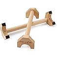 Pushup Stands - Wooden Push Up Bars Gym Gear Equipment with Anti-Slid Mat Workout Solid Exercise Women Men Portable Fitness