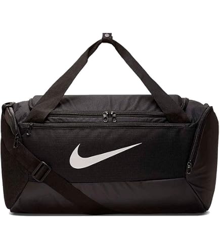 Nike Brasilia Training Medium Duffle Bag, Durable for Women & Men with Adjustable Strap, Black/Black/White : Clothing, Shoes & Jewelry
