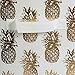 DII Non Woven Polyester Storage Bin, Metallic Pineapple, White & Gold, Small Set of 4