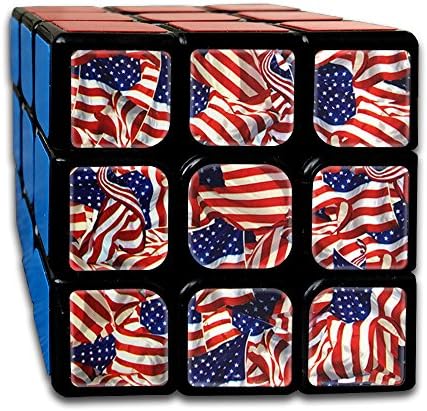 America Flag Fly The Amazing Smart Cube,3x3x3 Stickerless Rubik's Cube For All Ages.