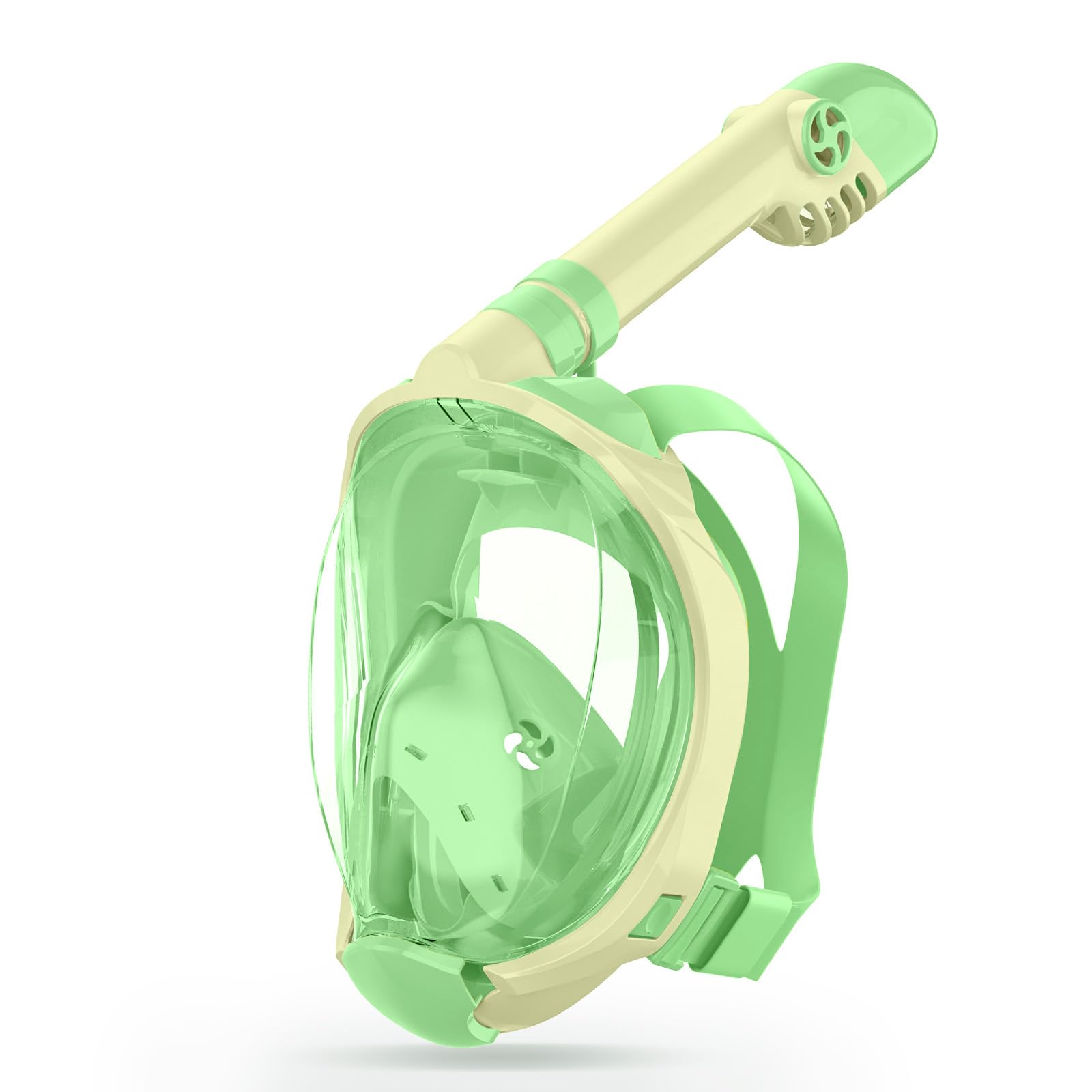 Photo 1 of Greatever Snorkeling Gear for Kids, Ideal Gifts of Kids Snorkel Mask, Macaron Candy Dual Color Full Face Snorkel Mask with Camera Mount, Safe Breathing for Enchanting Travel