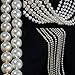 Airkoul Ivory 8mm X 20m/66ft Acrylic Pearl Bead Roll Strand Garland DIY Party Wedding