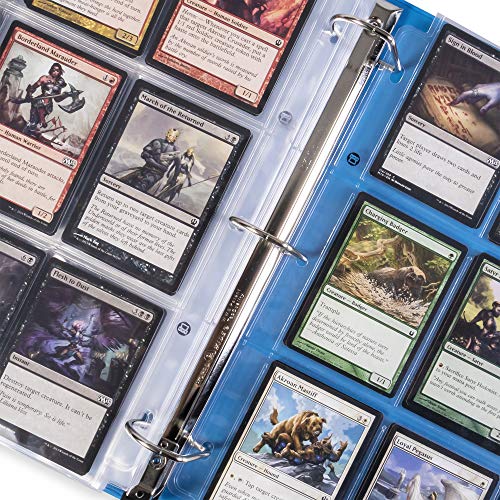 9-Pocket Trading Card Pages, Side-Load | Protective Sleeves for Standard Size Cards | TCGs, Sports, and Collectible Card Games| Acid-Free Transparent Plastic Sheets for 3-Ring Trading Card Binders - Thumbnail 2