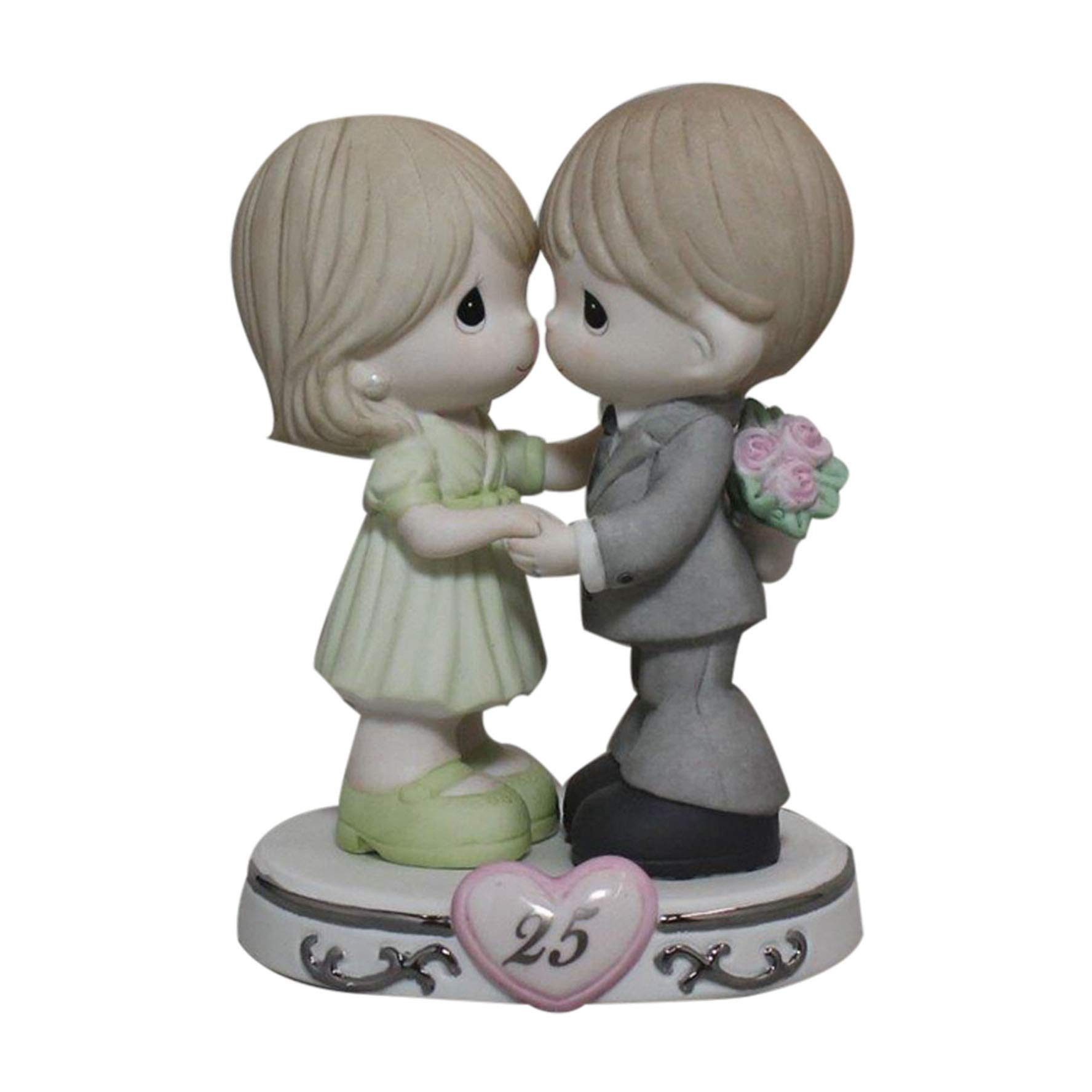Precious Moments, Through The Years - 25th Anniversary, Bisque Porcelain Figurine, 123020,Multicolor